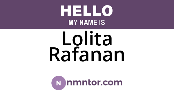 Lolita Rafanan
