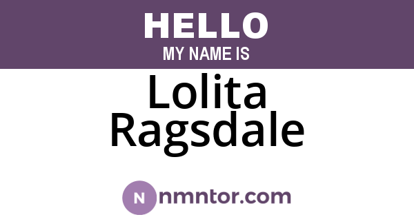 Lolita Ragsdale
