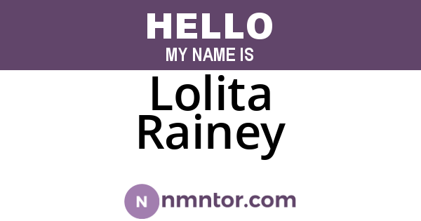 Lolita Rainey