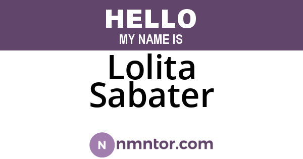 Lolita Sabater