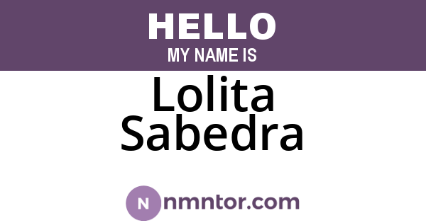 Lolita Sabedra
