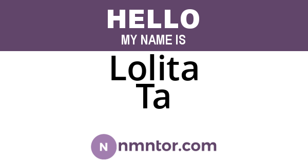 Lolita Ta