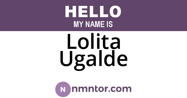 Lolita Ugalde