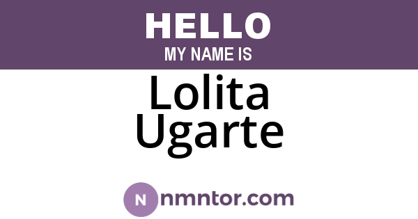Lolita Ugarte