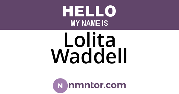 Lolita Waddell