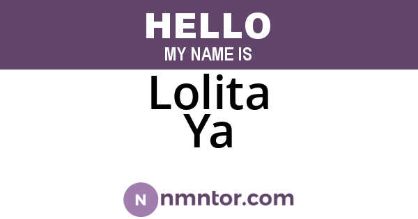Lolita Ya