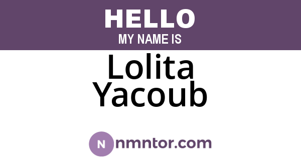Lolita Yacoub