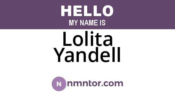 Lolita Yandell