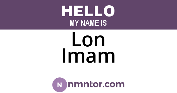 Lon Imam