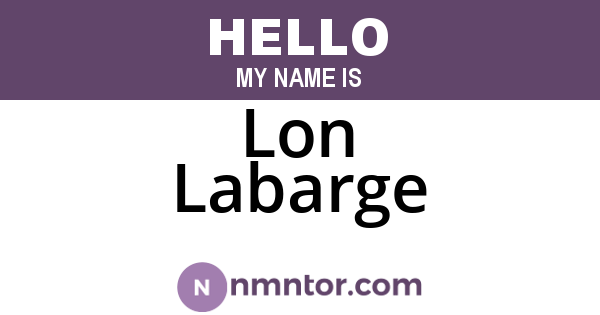 Lon Labarge