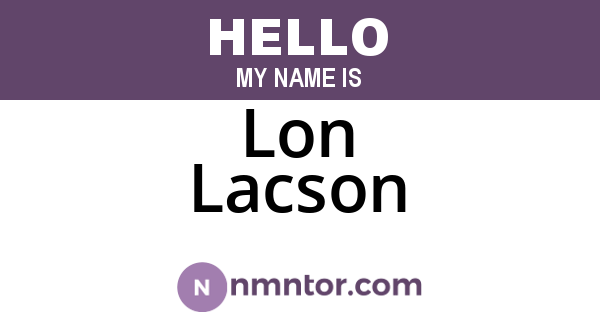 Lon Lacson