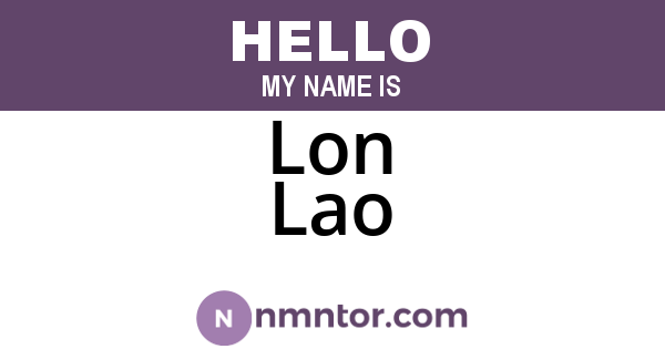 Lon Lao