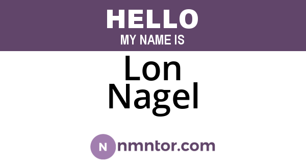 Lon Nagel