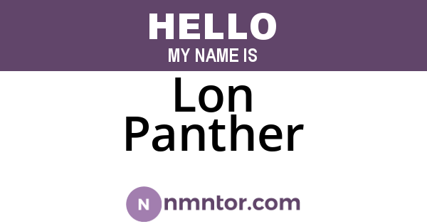 Lon Panther