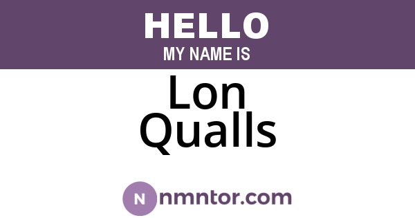 Lon Qualls