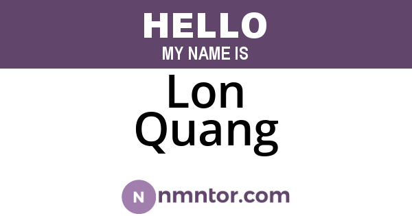 Lon Quang