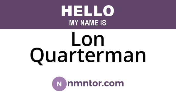 Lon Quarterman