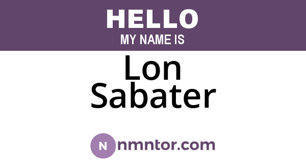 Lon Sabater