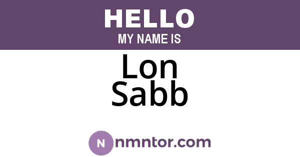 Lon Sabb