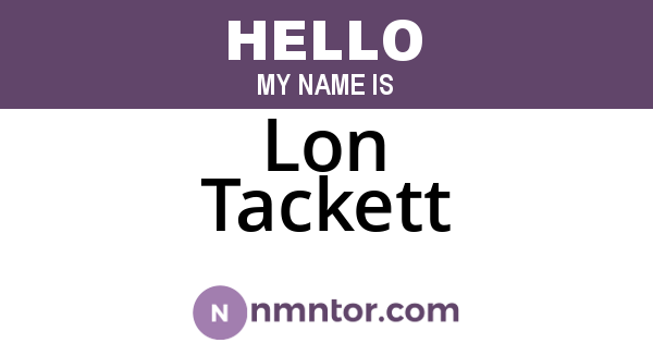 Lon Tackett