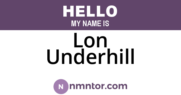 Lon Underhill