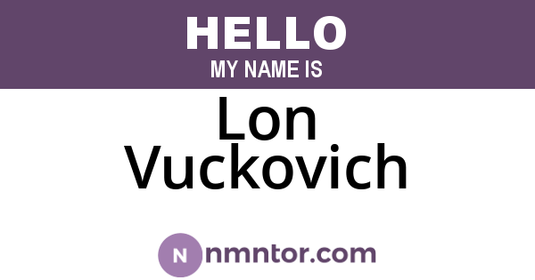 Lon Vuckovich