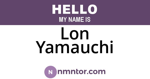 Lon Yamauchi