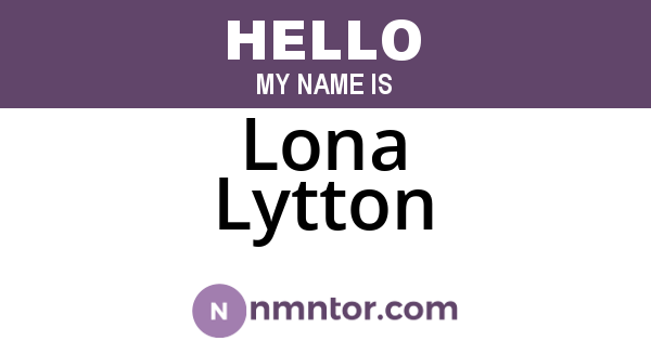 Lona Lytton