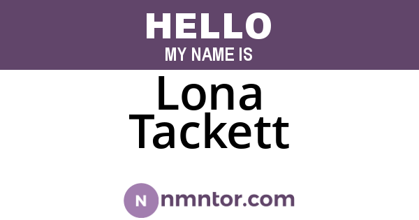 Lona Tackett