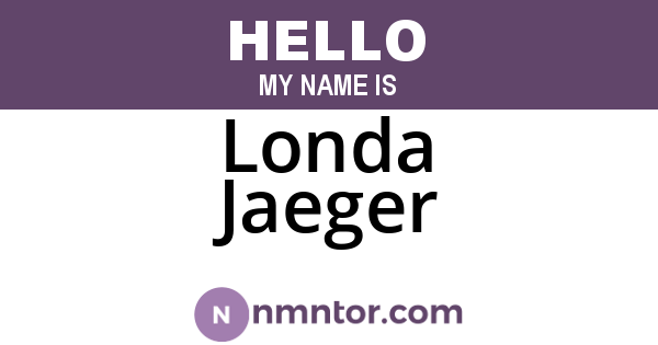 Londa Jaeger