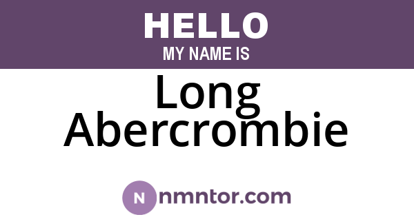 Long Abercrombie