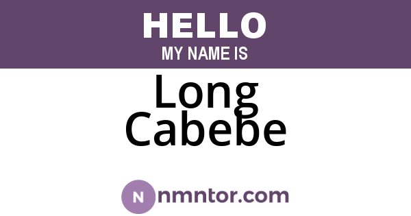 Long Cabebe