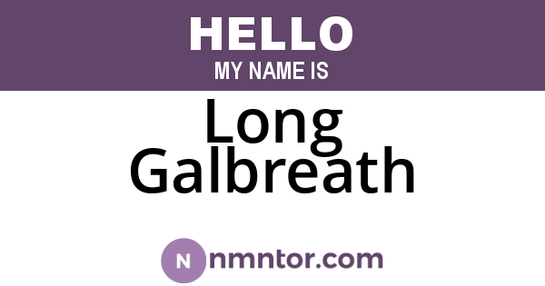 Long Galbreath