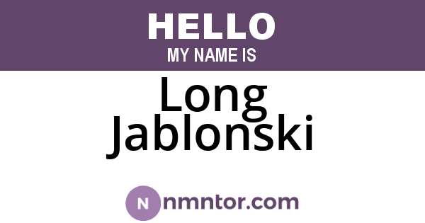 Long Jablonski
