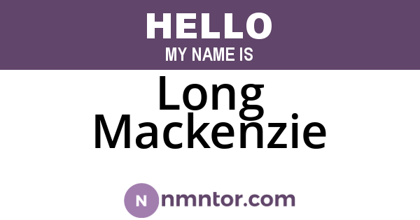 Long Mackenzie