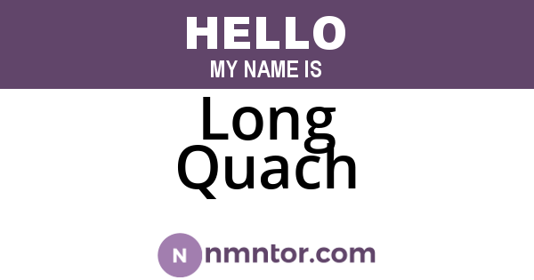 Long Quach