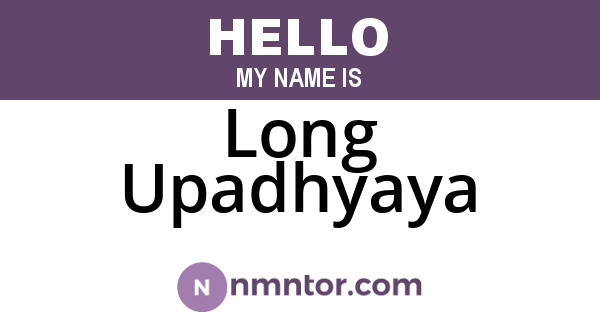 Long Upadhyaya
