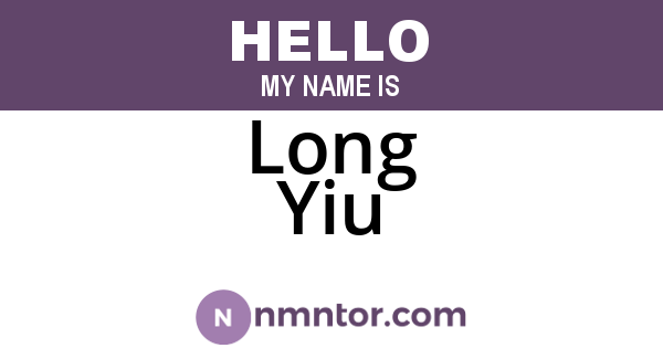 Long Yiu
