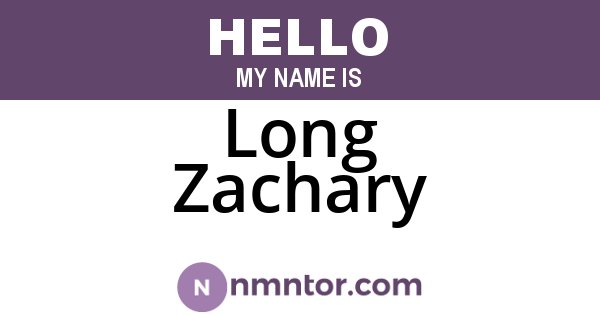 Long Zachary