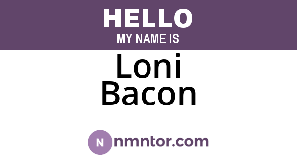 Loni Bacon
