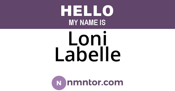 Loni Labelle