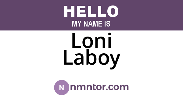 Loni Laboy