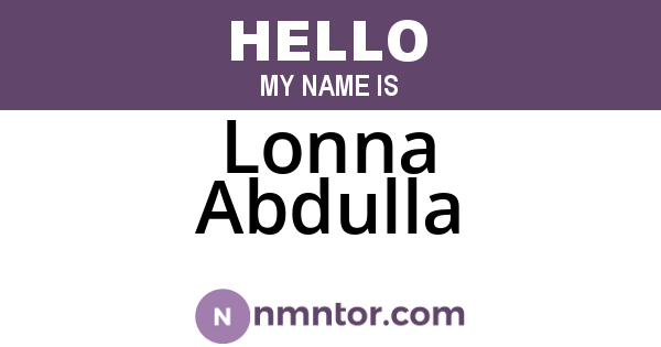Lonna Abdulla