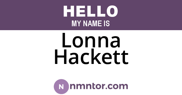 Lonna Hackett