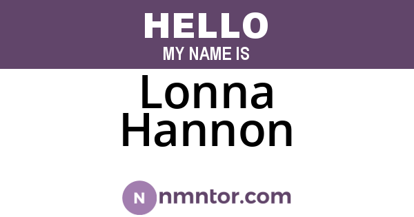 Lonna Hannon