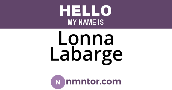 Lonna Labarge