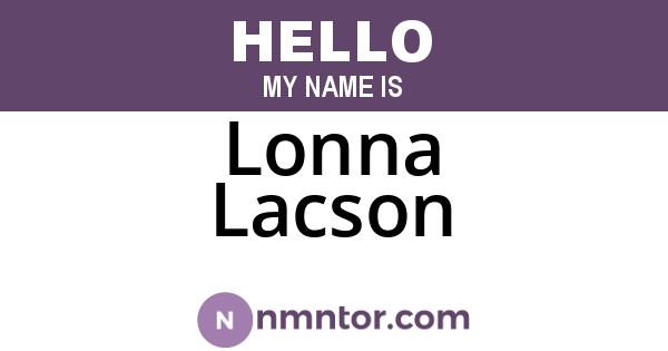 Lonna Lacson