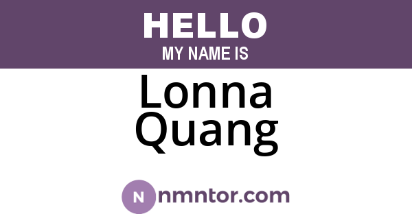 Lonna Quang