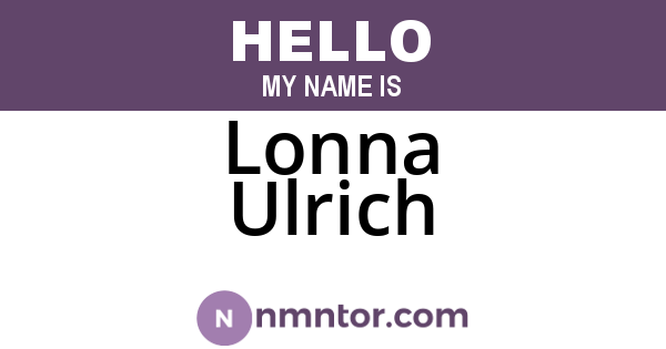 Lonna Ulrich