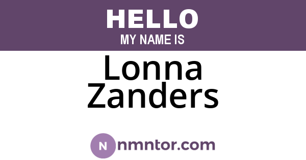Lonna Zanders